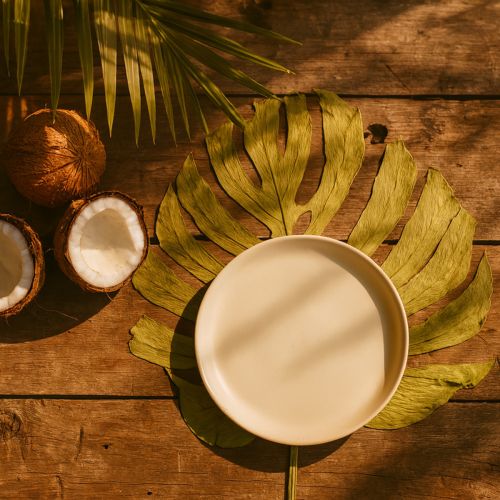 Article Feuilles de Monstera séchées, décoration de fenêtre, H50cm, lot de 5