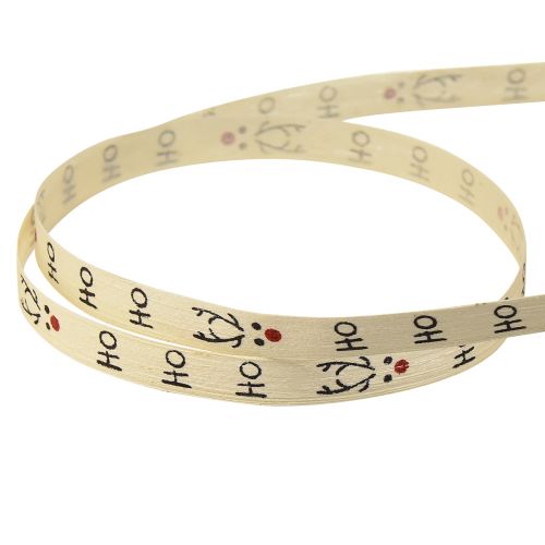Article Ruban cadeau blanc durable « Ho Ho Ho » 10 mm 100 m