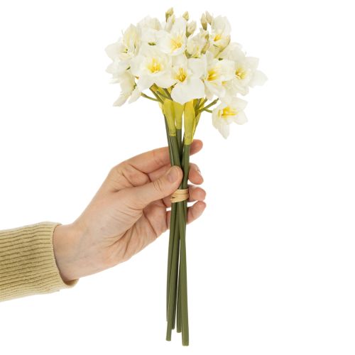 Article Branche de jonquille pour compositions florales de mariage saisonnières, magnifique, 33 cm, lot de 6