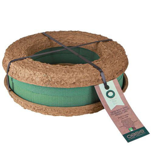 Article Couronne florale en mousse verte OASIS® Biolit® 32 cm, 2 pièces