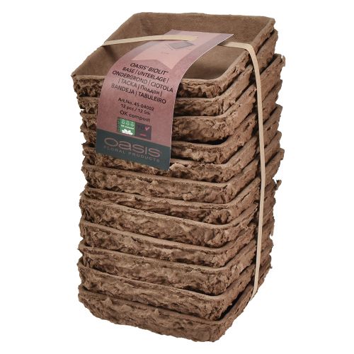 Article Oasis Biolit Support pour ½ brique mousse florale 13×13×2cm 12pcs