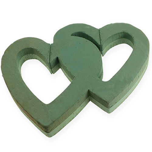 Article Coeur en mousse humide double 38cm ouvert