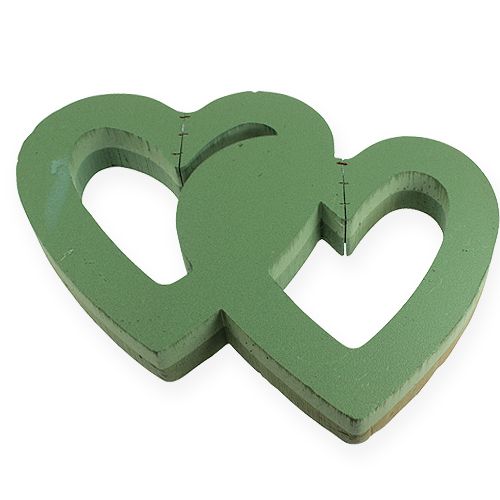 Article Coeur en mousse humide double 38cm ouvert