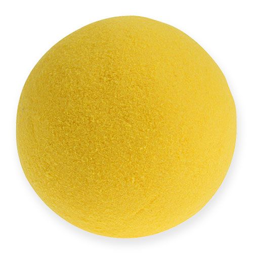 Article Mousse à piquer boules jaune 9cm 4 pièces