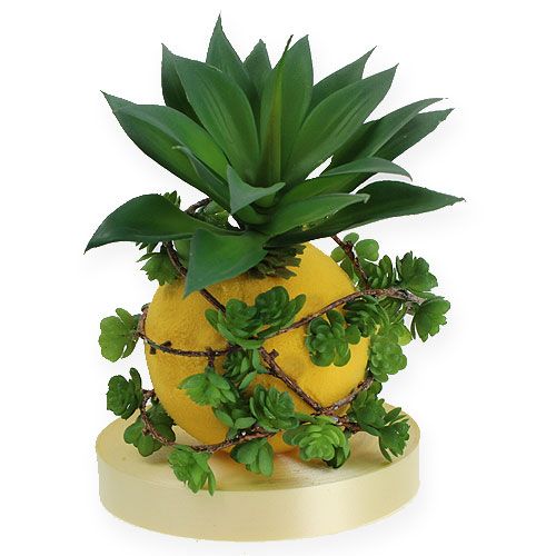 Floristik24 Mousse à piquer boules jaune 9cm 4 pièces
