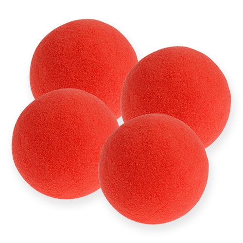 Floristik24 Boules de mousse florale couleur rouge 9 cm (lot de 4)