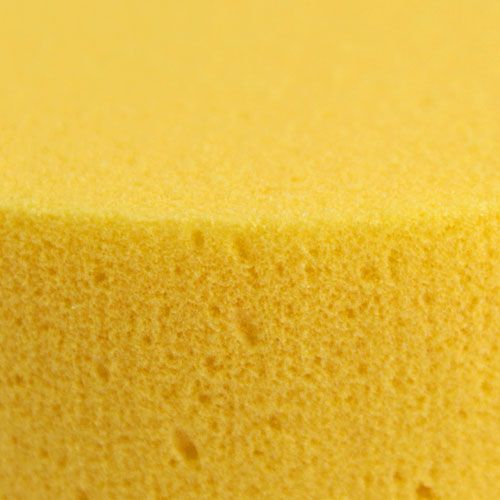 Article Mousse à piquer cylindre diam. 8cm jaune 6 pièces