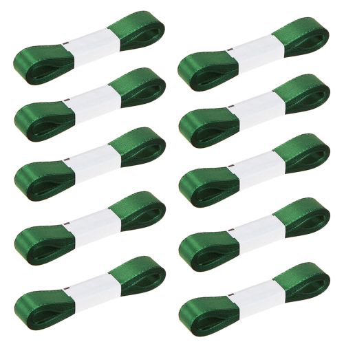 Article Ruban décoratif vert lisière cadeau vert foncé 15 mm 3 m x 10 pièces