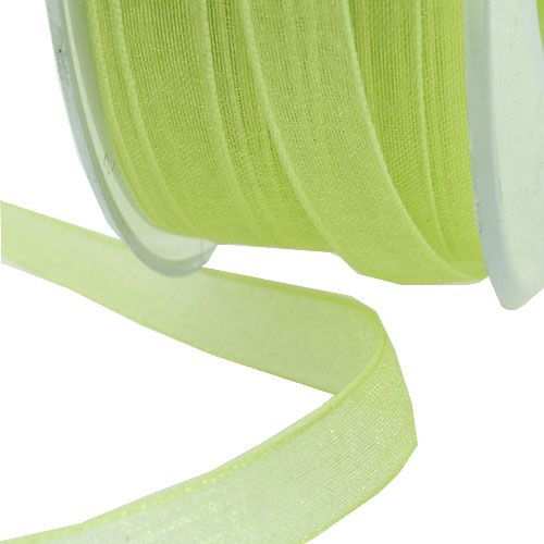 Floristik24 Ruban organza vert clair 7mm 50m