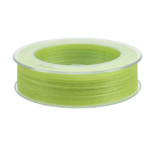 Floristik24 Ruban organza vert clair 7mm 50m