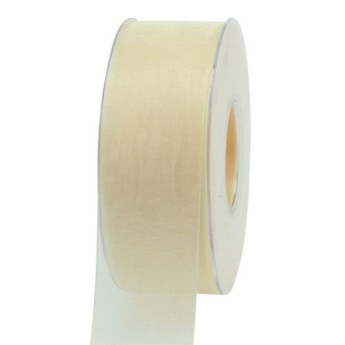 Ruban organza avec lisière 4.0cm 50m crème