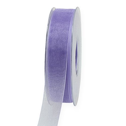 Floristik24 Ruban organza ruban cadeau ruban violet lisière 25mm 50m