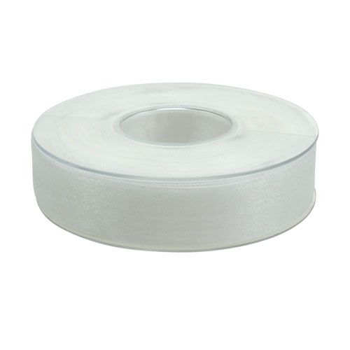 Article Ruban organza ruban cadeau ruban blanc lisière 25mm 50m