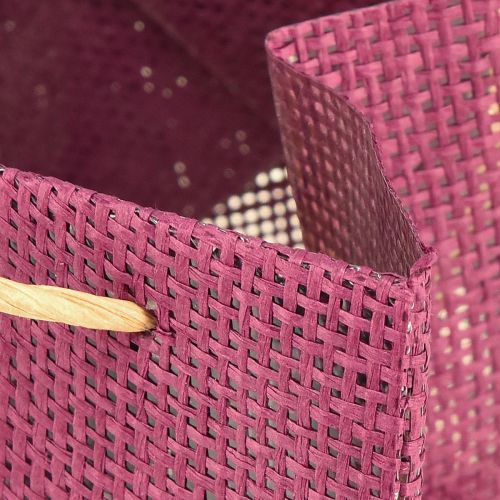 Article Sacs cadeaux en papier avec poignées rose bordeaux 12x12cm 8 pcs
