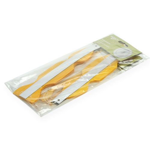 Floristik24 Suspension fleur décorative, papier alvéolé, jaune, Ø 40 cm, 4 p.
