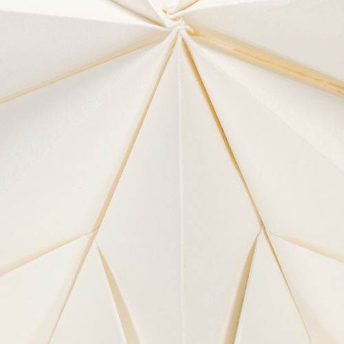 Article Étoiles en papier style scandinave, étoile de Noël crème et blanc, 45 cm, lot de 3