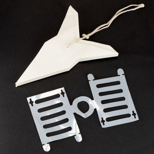 Article Étoiles en papier style scandinave, étoile de Noël crème et blanc, 45 cm, lot de 3