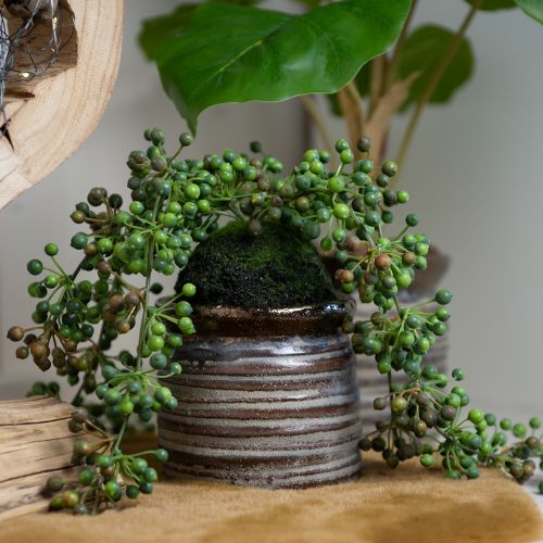 Floristik24 Fil de perles artificielles plante verte en boule de mousse 38cm