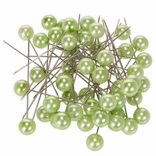 Épingles à tête perlée vert pomme Ø10mm 60mm – Lot de 50 acheter | Floristik24.fr