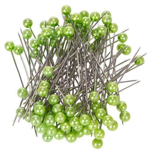 Article Épingles à tête ronde Ø6mm 65mm vert pomme 100pcs