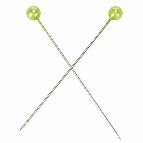 Article Épingles à tête ronde Ø6mm 65mm vert pomme 100pcs