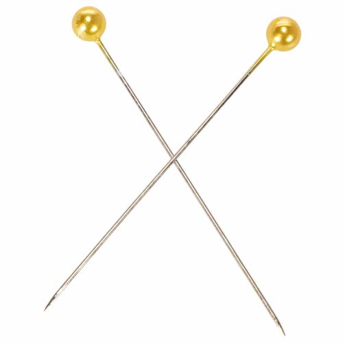 Aiguilles à tête de perle Ø6 mm 65 mm or | Floristik24.fr
