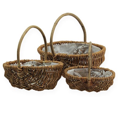 Article Panier de pommes de terre 32/27,5/23,5cm avec papier d&#39;aluminium naturel 3 pièces
