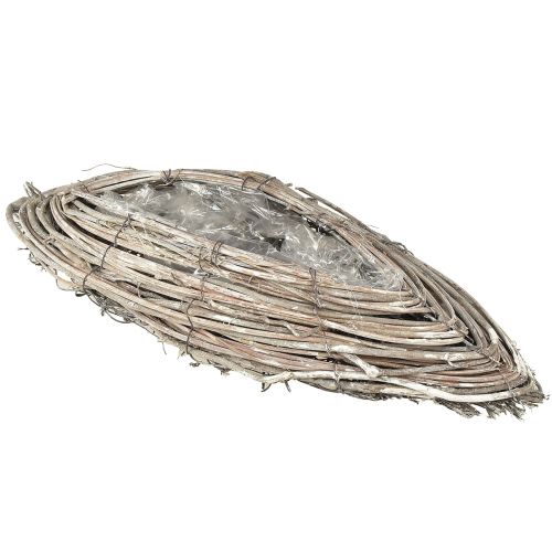 Article Jardinière Rotin et vigne naturelle Blanchie 40×13cm 2pcs
