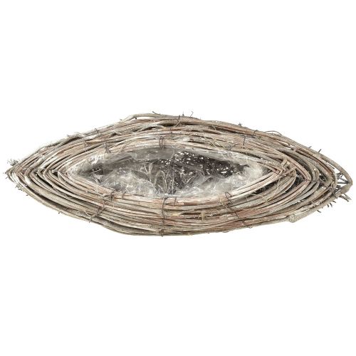 Article Jardinière Rotin et vigne naturelle Blanchie 40×13cm 2pcs