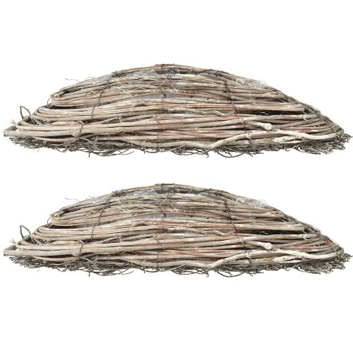 Article Jardinière Rotin et vigne naturelle Blanchie 40×13cm 2pcs