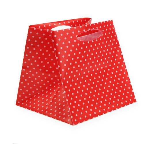 Floristik24 Sac en plastique tri rouge. 6,5 cm x 6,5 cm 12 pièces