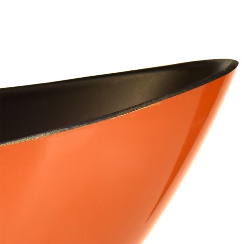 Article Bol bateau moderne en orange – 39 cm – polyvalent pour la décoration et la plantation – 2 pièces