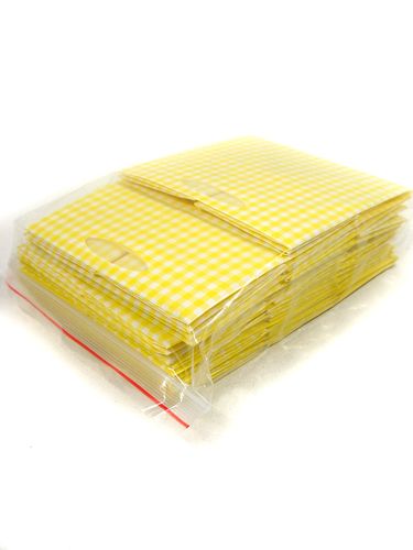 Floristik24 Sac en plastique 12x12cm 12pcs jaune