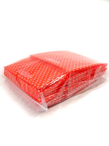 Floristik24 Sac en plastique 12x12cm 12pcs rouge