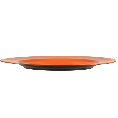 Article Assiettes en plastique orange – 28 cm – Idéales pour les fêtes et la décoration – Paquet de 4