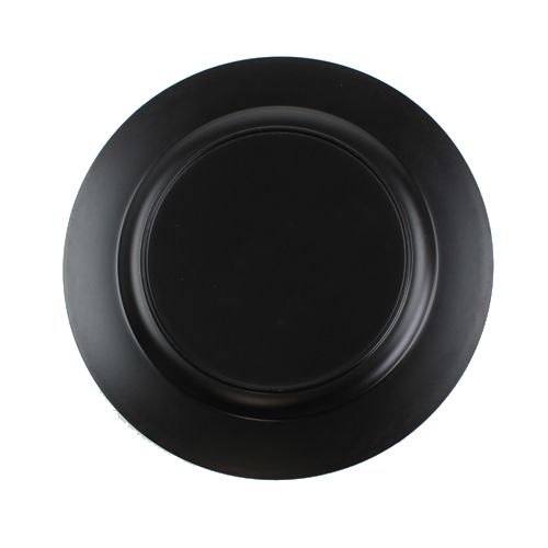 Article Assiette en plastique argenté Ø33cm avec effet vernis