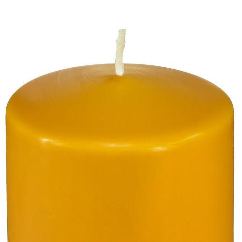 Floristik24 Bougie pilier PURE bougies Wenzel miel jaune 130/70mm
