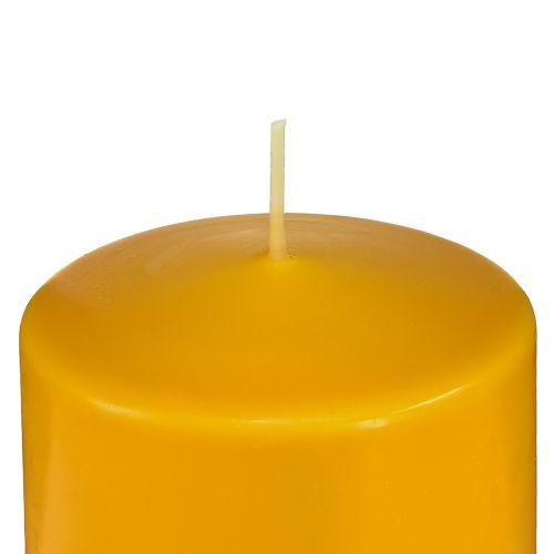 Floristik24 Bougie pilier PURE miel jaune bougies Wenzel 90×70mm