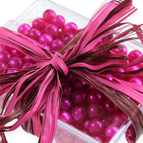 Floristik24 Ruban raphia bicolore brun rose 200m