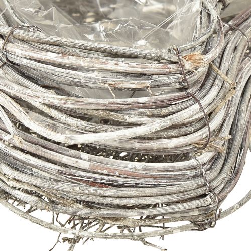 Article Coeur en rotin plante coeur vignes en rotin blanc naturel 20x24cm