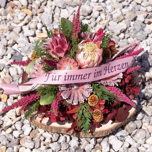 Article Protea rosace bruyère givrée Ø8-9cm 25 pcs