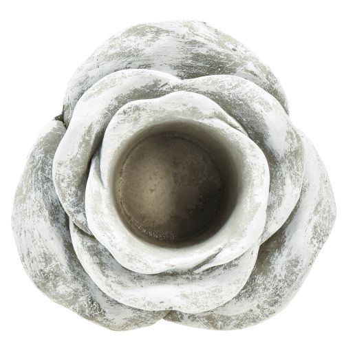 Article Décoration tombeau rose bougeoir décoration de table gris blanc Ø14cm H7cm