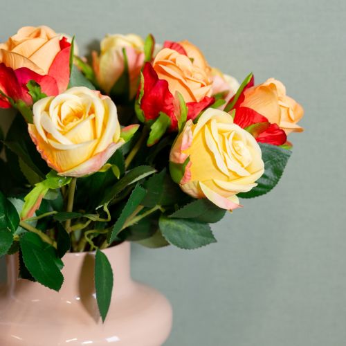 Article Bouquet de roses (6 pièces) de 44 cm, pour une décoration élégante du salon.