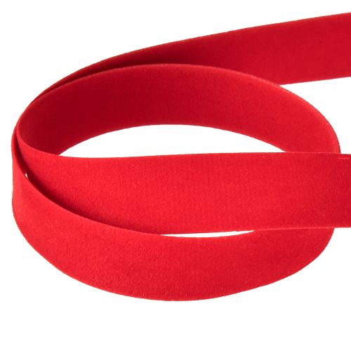 Article Ruban de velours rouge décoratif 15 mm 7 m