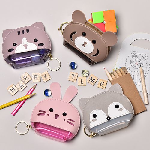 Article Porte-clés portefeuille pour enfant 11 cm 4 pièces