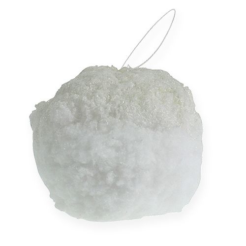 Floristik24 Boule de neige avec des paillettes, blanc Ø20cm