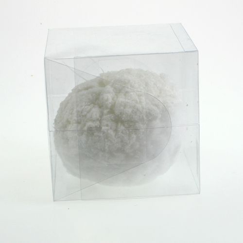 Floristik24 Boule de neige avec des paillettes, blanc Ø20cm