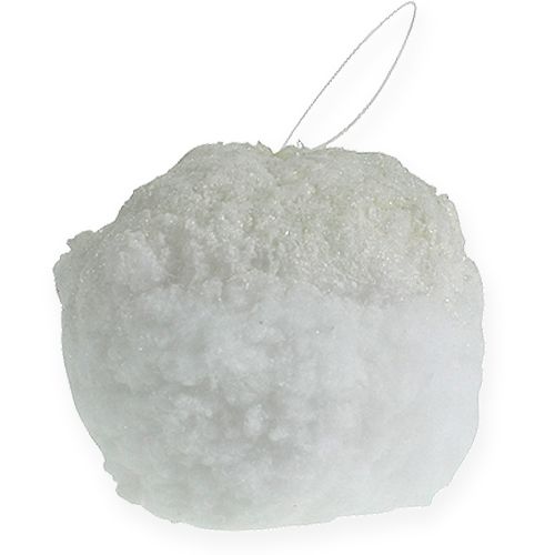 Floristik24 Boule de neige avec des paillettes blanches 25 cm