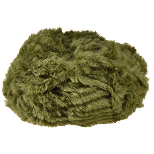 Floristik24 Cordon en fausse fourrure vert - cordon décoratif moelleux 50g 30m