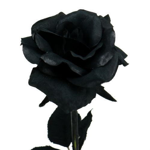 Article Rose Fleur de Soie Noir 63cm